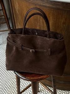 Sac fourre-tout décontracté en suède mat pour femme Jianghu, collection automne-hiver, avec fermeture ouverte et doublure en polyester, idéal pour le quotidien - Product Image 6