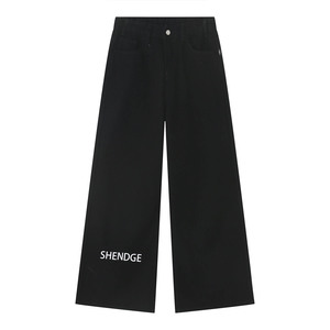 <strong>Custom</strong> <strong>Label</strong> Straight Baggy <strong>Jeans</strong> for Men Vintage Distressed Denim with Wide Leg Loose Fit Washed Technique for All Seasons - Product Image 1
