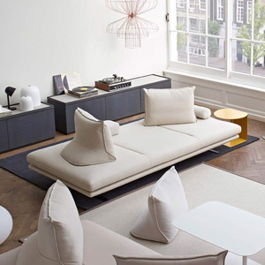 Divano Moderno Regolabile con Schienale Mobile per Soggiorno, Singolo o Doppio, Sezionale in Tessuto Rosso - Product Image 5