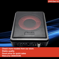 Caisse de subwoofer mince de 10 pouces pour voiture, OEM d'usine, 120W RMS, basses puissantes, crête de 1200W, subwoofer actif sous le siège pour voiture
