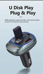 Kit de Manos Libres Bluetooth T76 con Cargador USB Multifunción, Kit Inalámbrico para Automóvil con Cargador Rápido PD30W, Compatible con Tarjeta TF - Product Image 3