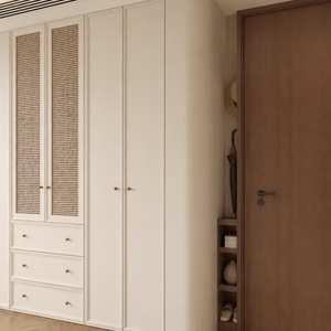 <span class=keywords><strong>Armadio</strong></span> Moderno in Stile Francese <span class=keywords><strong>con</strong></span> Pannelli in Legno, Mobile per Camera da Letto, Guardaroba <span class=keywords><strong>con</strong></span> Ripiani Rimovibili per Vino e Stoviglie, per Soggiorno - Product Image 5