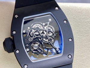 Montre Mécanique de Luxe RM 055 pour Homme Boîtier en Céramique Mouvement Tourbillon Verre Saphir Bracelet en Caoutchouc Montres d'Affaires - Product Image 4