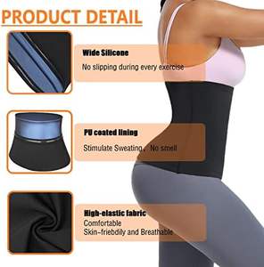 Addestratore per vita in Neoprene da donna fascia antisudore taglie forti per lo stomaco e la parte inferiore della pancia per la casa e per la tuta da allenamento per la Sauna - Product Image 4