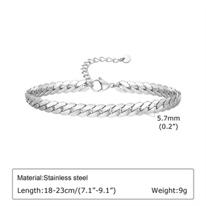 Fashion Fine Jewelry Link Chain Bracelet <b>Mens</b> Stainless Steel Cubans Chain Bracelet for Wedding Trendy Punk Style Unisex - Product Image 5