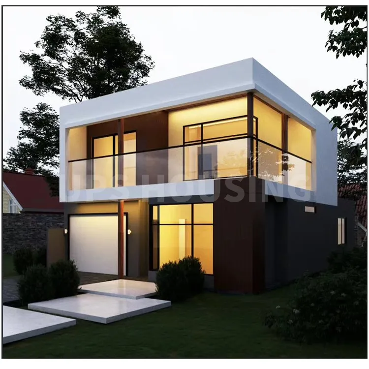 China prefabricated house 2 storey 4 Bedroom Concrete Family Home