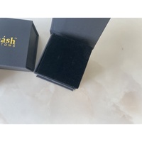 Boite cadeau à fermeture magnétique Simple noir, en papier rigide, imprimé à la main, logo doré, vente en gros, 10 unités