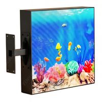 Layar LED Persegi Satu Sisi/Dua Sisi, Papan Tanda LED, Layar Iklan LED Komersial dengan Stand untuk Toko Ritel, Plug and Play