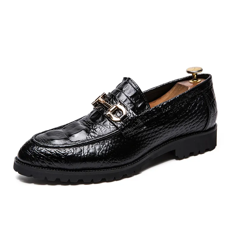 Comfortable Man Loafers Business Work Dress Men-Pure Leather Shoes Black Tassel Leather Wedding Shoe