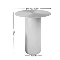 Table de bar ronde en acier inoxydable de qualité commerciale pour événements hôteliers, durable et écologique, mobilier d'intérieur/extérieur