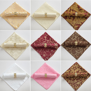 Petite quantité minimale <span class=keywords><strong>de</strong></span> commande, serviettes <span class=keywords><strong>de</strong></span> <span class=keywords><strong>table</strong></span> personnalisées en jacquard <span class=keywords><strong>rose</strong></span> doré réutilisables faites à la main pour la décoration <span class=keywords><strong>de</strong></span> mariage, couleur unie - Product Image 5