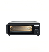 Four à pizza électrique numérique 18L avec convection 1700W, 10 préréglages, contrôle NTC, cuisson sans huile, double chauffage, pour pizzas de 12 pouces