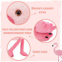 Vente chaude 5Pcs Mignon Doux Famille Flamingo En Peluche Animal En Peluche Jouet pour Les Tout-Petits Filles Garçons Saint Valentin Anniversaire Cadeau De Noël