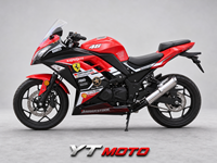 Moto sportive à essence Kawasaki Ninja 200CC d'occasion en provenance du Jiangsu avec une vitesse maximale de plus de 120 km/h