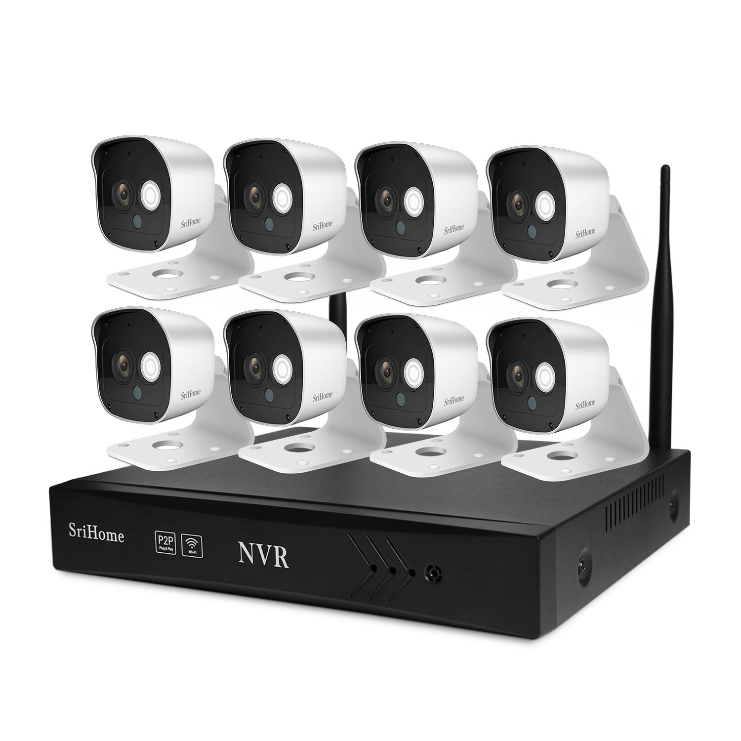 2022 горячая Распродажа Sricam SriHome 1080P CCTV NVR H.265 система безопасности 8CH беспроводные наборы системы безопасности NVR