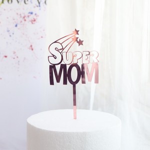 Honey And Sweetness Super Mom <b>Acrylic</b> Cake Topper Mother's Day Cake Decoration Plastic Cake Plugin - Product Image 5