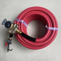 Tuyau de gonfleur de pneu de fournisseur de logo personnalisé de la Chine de livraison rapide 3/8 "x50ft avec la main heureuse et le mandrin d'air pour le gonflage de pneu
