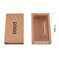 Design simple personnalisé Kraft artisanat Carton matériaux recyclés bijoux emballage cadeau tiroir coulissant pour la présentation d'articles de luxe