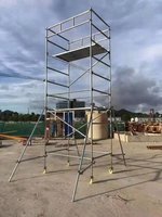 Échafaudage mobile en X en acier galvanisé, échafaudage traversable à démontage rapide pour chantier de construction