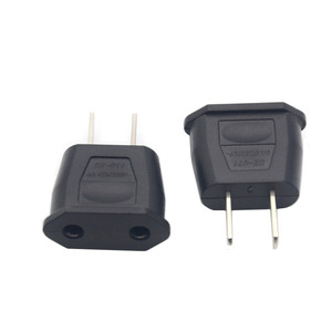 Travel <b>Adapter</b> Us To Eu <b>Plug</b> Converter 4.0mm Round To Flat Pin Universal <b>Power</b> <b>Adapter</b> For International Use - Product Image 2