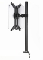 Support de bureau universel en aluminium noir, anti-corrosion, étanche, réglable de 7 à 12 pouces, avec pince rotative à 360 degrés pour tablette