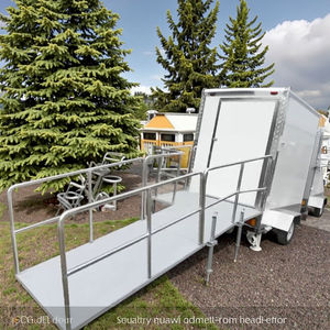 Remolque de baño portátil compatible con ADA, silla de ruedas, remolque de baño móvil moderno accesible, remolque de inodoro <span class=keywords><strong>para</strong></span> <span class=keywords><strong>discapacitados</strong></span> con rampa - Product Image 1