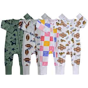 Pelele de bebé a rayas informal de verano para bebés, <span class=keywords><strong>pijama</strong></span> de bambú, ropa de bebé, bata, mameluco de burbujas para niñas - Product Image 2