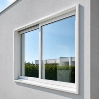 Ventanas Corredizas Horizontales de Aluminio Modernas al por Mayor, Doble Acristalamiento, Insonorizadas, Resistentes al Viento, con Rotura de Puente Térmico para Residencias