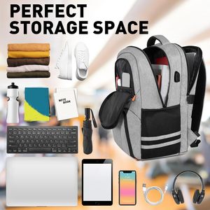 Sac à dos de gymnastique avec compartiment à chaussures, sac à dos de voyage résistant à l'eau avec port USB pour ordinateur portable, <span class=keywords><strong>sport</strong></span>, camping, randonnée - Product Image 6