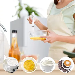 Mousseur à lait électrique portable USB, batteur à œufs, fouet à café manuel, mélangeur de mousse rechargeable pour la maison et la cuisine - Product Image 6