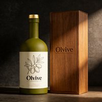 Botella de Vidrio para Vodka, Whisky, Aceite de Oliva, con Tapón de Corcho, Personalizable con Logotipo, 200ml, 250ml, 375ml, 500ml, 750ml, 1000ml