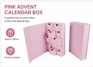 Custom Book Shaped 12 Days Advent Calendar <b>Box</b> with Drawers Rigid Cardboard <b>Christmas</b> Blind <b>Box</b> Mystery Packaging Gift <b>Box</b> - Product Image 5