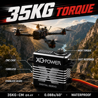 XQ-POWER XQ-S8035D Servomoteur numérique sans balais à couple élevé 35 kg, étanche, 8,4 V HV, boîtier en aluminium CNC pour voiture RC et drone