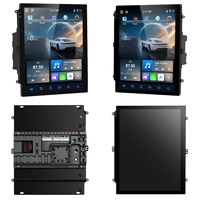 Autoradio Android Podofo 9,7 pouces 2+32G Double Din, écran partagé, CarPlay sans fil et Android Auto, GPS, WIFI, autoradio d'usine