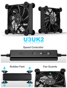 Ventilador USB Plug & Play upHere de 120 mm, ventilador de refrigeración ajustable de varias velocidades para <span class=keywords><strong>receptor</strong></span> <span class=keywords><strong>AV</strong></span>, gabinete, escritorio, automóvil y pequeños aparatos electrónicos - Product Image 3