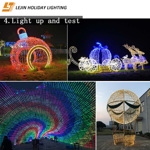 Venta caliente Impermeable 3D LED bola dorada motivo luces para la decoración de la calle al aire libre - Product Image 5