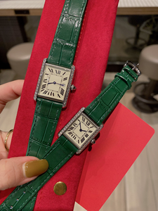 Montre mécanique automatique élégante et tendance avec lunette incrustée de diamants et bracelet en cuir de vachette multicolore au choix - Product Image 3