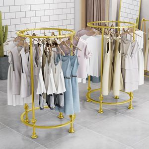 Kainice tùy chỉnh quần áo Boutique cửa hàng vòng hình dạng miễn phí-đứng kim loại treo quần áo Rack hiển thị - Product Image 4