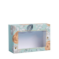 Boîte cadeau en papier avec fenêtre transparente en PVC, boîtes en carton, emballage transparent, couvercle amovible