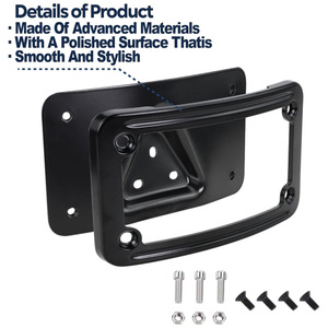 Motorcycle Stand,3-Point License Plate Mounting Bracket for Harley,License Plate <b>Frame</b> Holder - Product Image 2