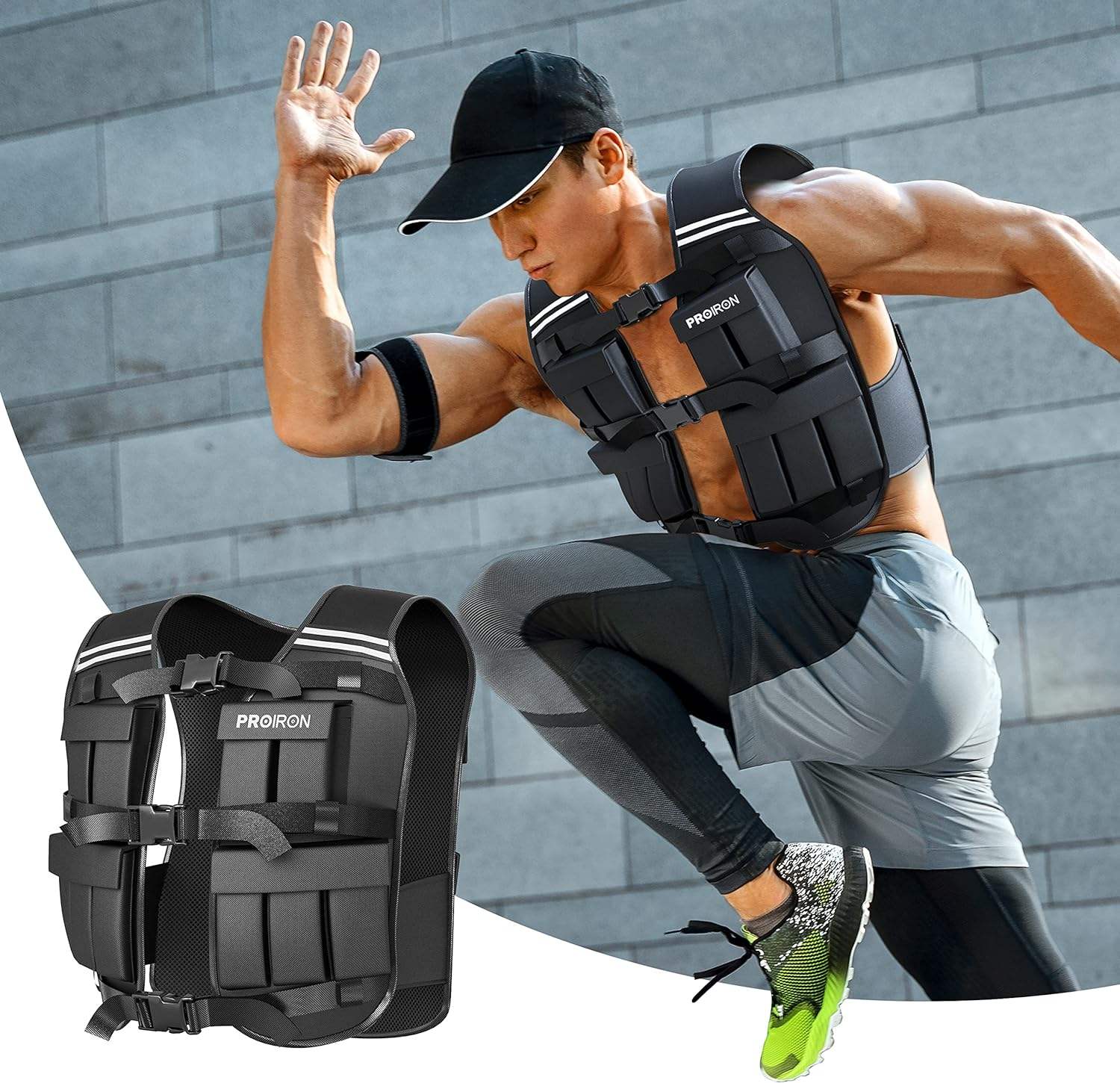 For Running Weighted Vest, 12lb/16lb/20lb/25lb/30lb Weights