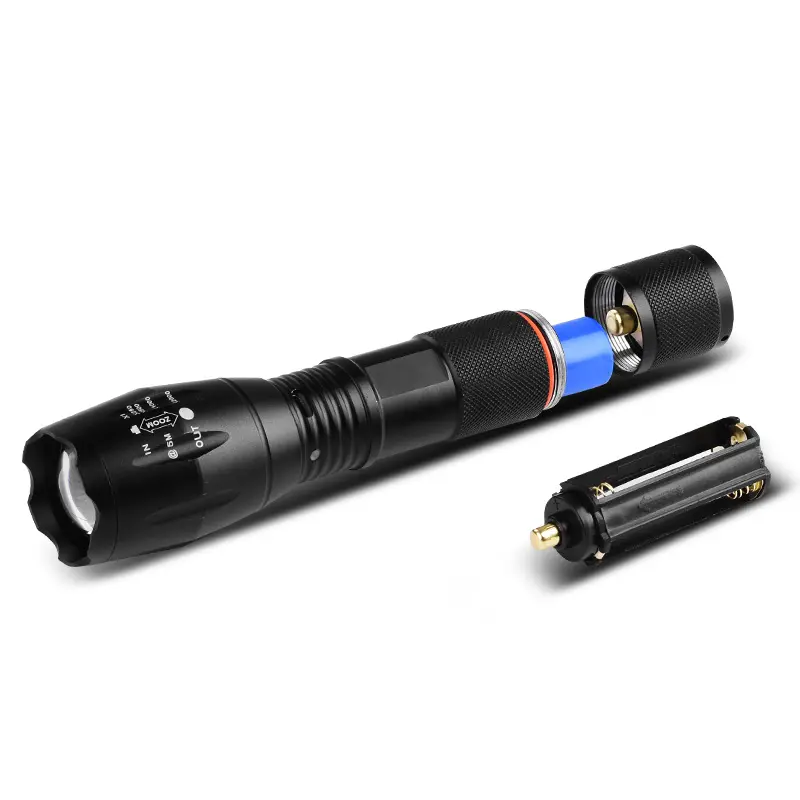 Goldmore Portable Ultra Bright Adjustable Focus and 5 Light Modes Handheld LED Flashlight for Biking Camping