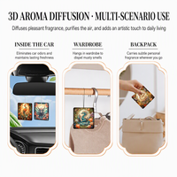 Cartes parfumées et feuilles diffuseuses XK-B 12 signes du zodiaque pour aromathérapie – Désodorisants pour voiture, armoire, chevet et bureau