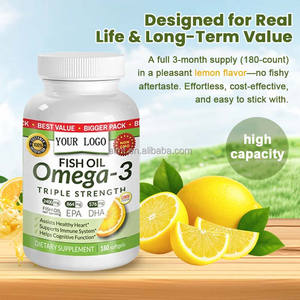 Drievoudig Sterke Citroensmaak Hartgezondheid Immuunondersteuning Cognitieve Functie Voedingssupplement Visolie Omega-3 Softgel <span class=keywords><strong>Capsules</strong></span> - Product Image 5