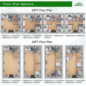 Casa Container Prefabbricata Espandibile da 20 Piedi per Uso BnB e Hotel, Ecologica e Impermeabile, con 2-3 Camere da Letto, Design Moderno, Pronta per la Spedizione - Product Image 3