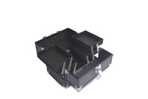 Профессиональный Регулируемый футляр для косметики с 4 лотками, косметички, органайзер для хранения макияжа с замком и черным - Product Image 5