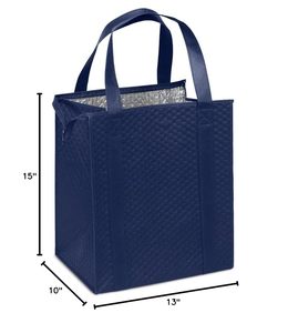 <b>Heavy</b> <b>Duty</b> Insulated Smart Shopping Bag with Durable Oxford and Easy Access <b>Zipper</b> Closure for Grocery Hauling - Product Image 4