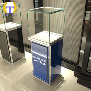 Vetrina espositiva per Showroom al dettaglio vetrina espositiva in oro di Design con vetrina a torre per negozio di forniture di bellezza a luce LED - Product Image 2