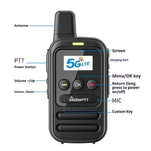 Radio PTT GaodaPTT K15: Mini Radio PoC a Portata Illimitata con Comunicazione di Gruppo Istantanea a Lungo Raggio e Funzionalità a Colori - Product Image 2