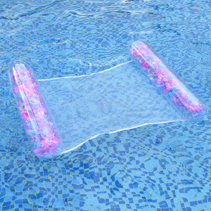 TANYOZHE Inflatable Water <b>Hammock</b> 122x70cm Sequined Floating Lounger Adult Pool Lounge Chair With Net Floatation - Product Image 1